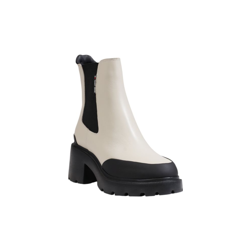 Tommy Hilfiger Jeans Beige Leather Ankle -   -  Tommy Hilfiger Jeans.