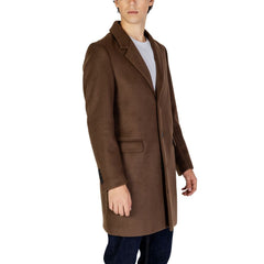 Antony Morato Brown Polyester Coat -   -  Antony Morato.