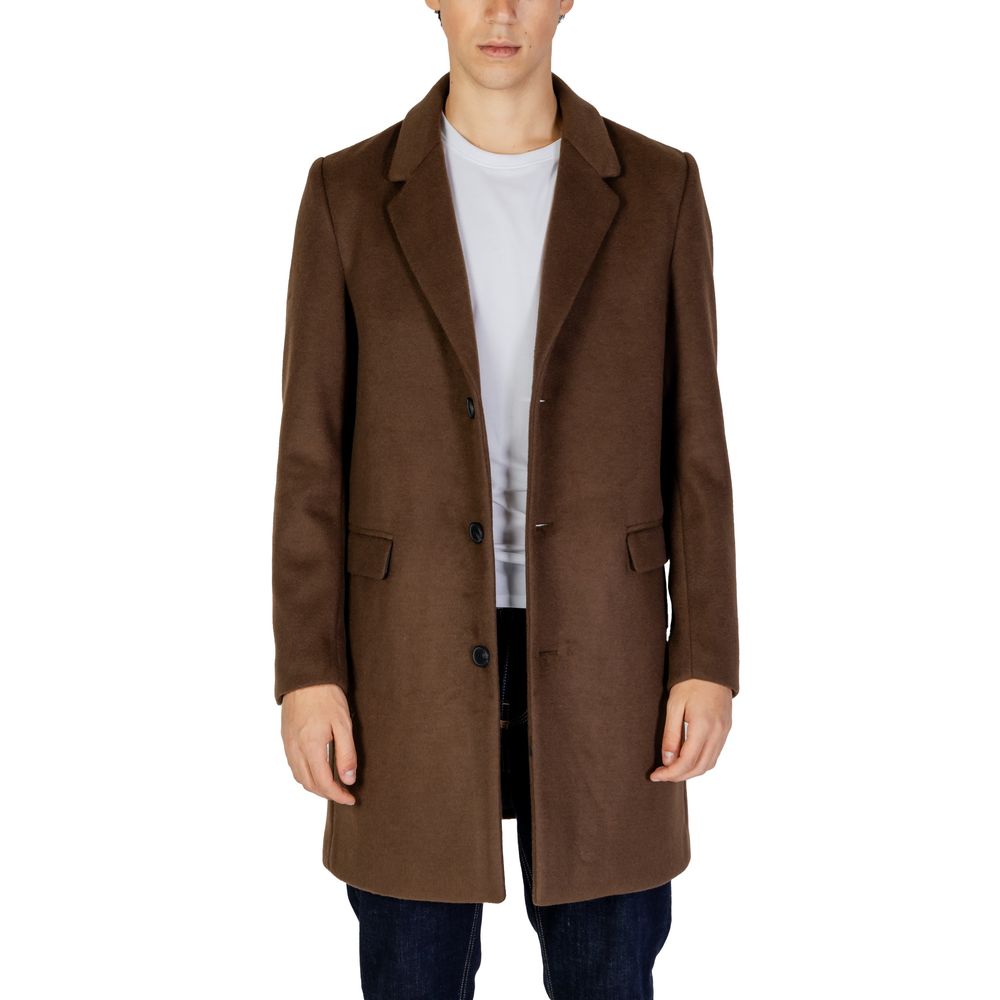 Antony Morato Brown Polyester Coat -   -  Antony Morato.