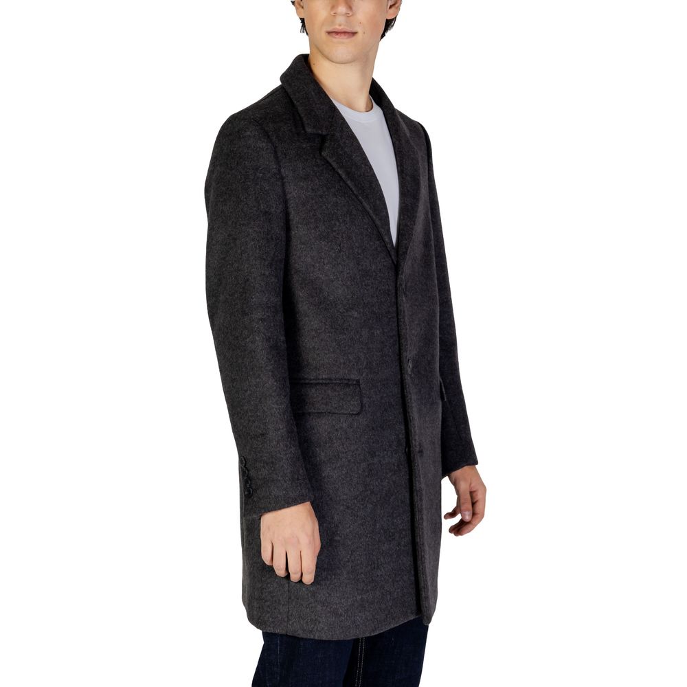 Antony Morato Gray Polyester Coat -   -  Antony Morato.