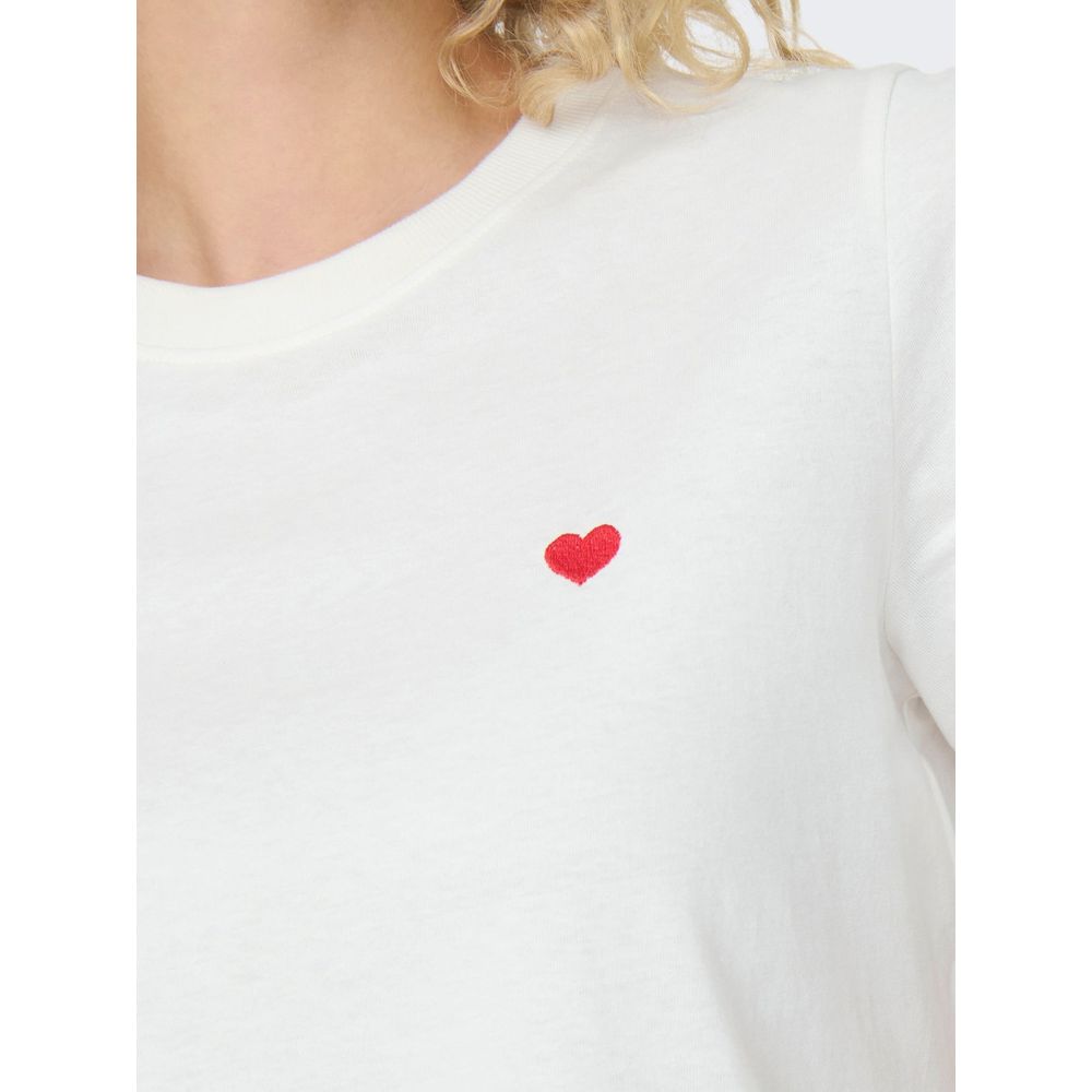 Jacqueline De Yong White Cotton T-Shirt -   -  Jacqueline De Yong.