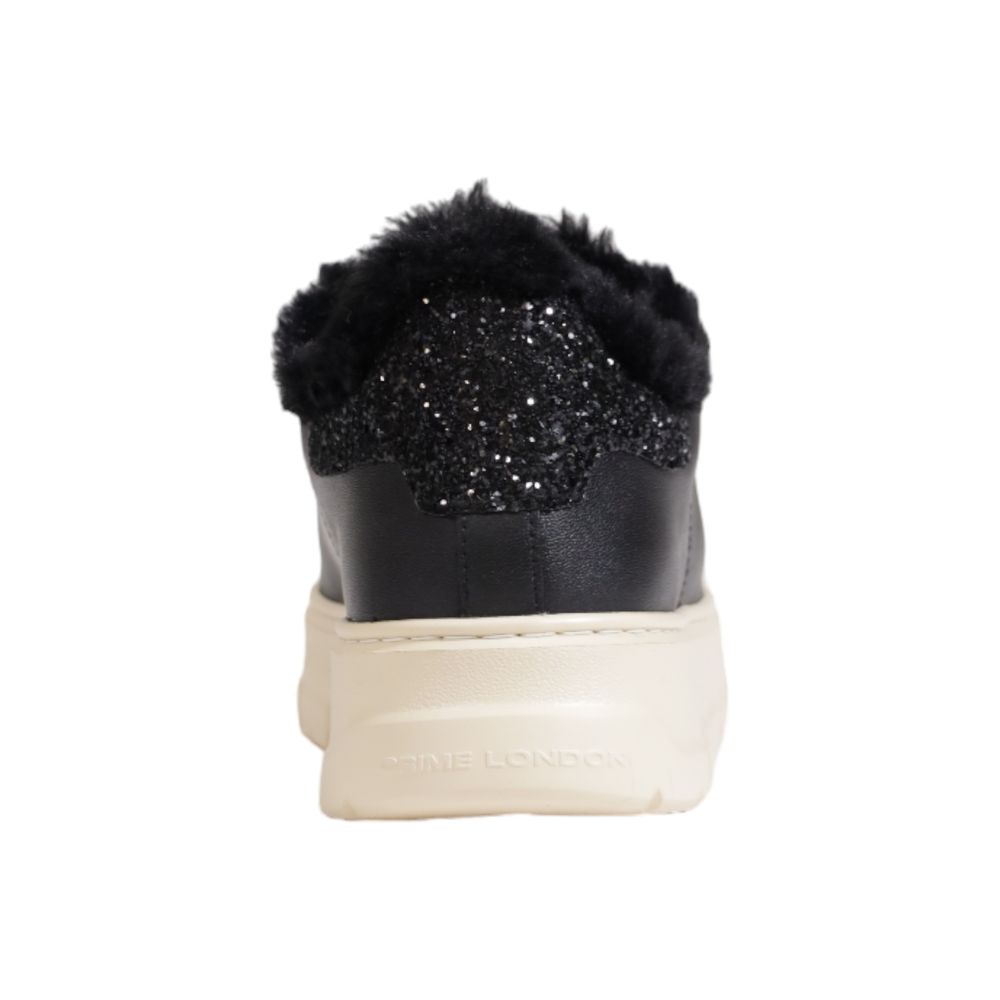 Crime London Black Leather Sneaker -   -  Crime London.