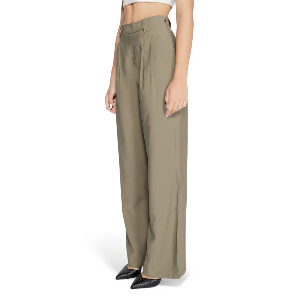 Morgan De Toi Green Cotton Pant -   -  Morgan De Toi.