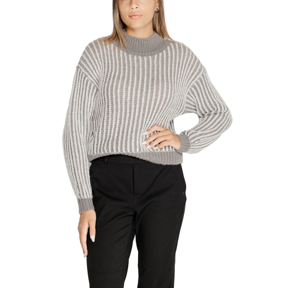 Jacqueline De Yong Gray Polyester Sweater -   -  Jacqueline De Yong.