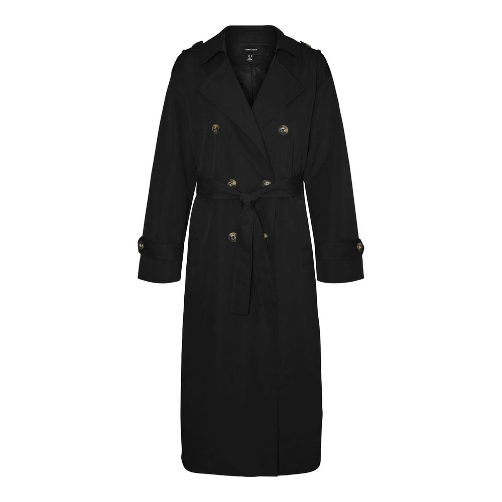 Vero Moda Black Polyester Trench Coat -   -  Vero Moda.