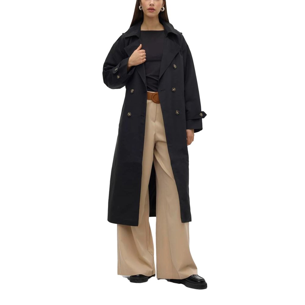 Vero Moda Black Polyester Trench Coat -   -  Vero Moda.