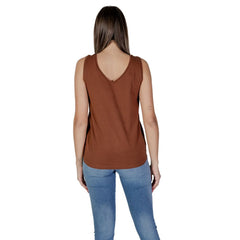 B.Young Brown Cotton Tank Top -   -  B.Young.