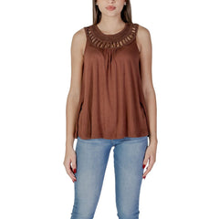 B.Young Brown Viscose Top -   -  B.Young.