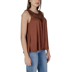 B.Young Brown Viscose Top -   -  B.Young.