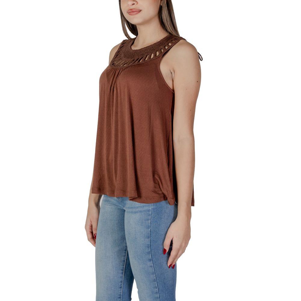 B.Young Brown Viscose Top -   -  B.Young.