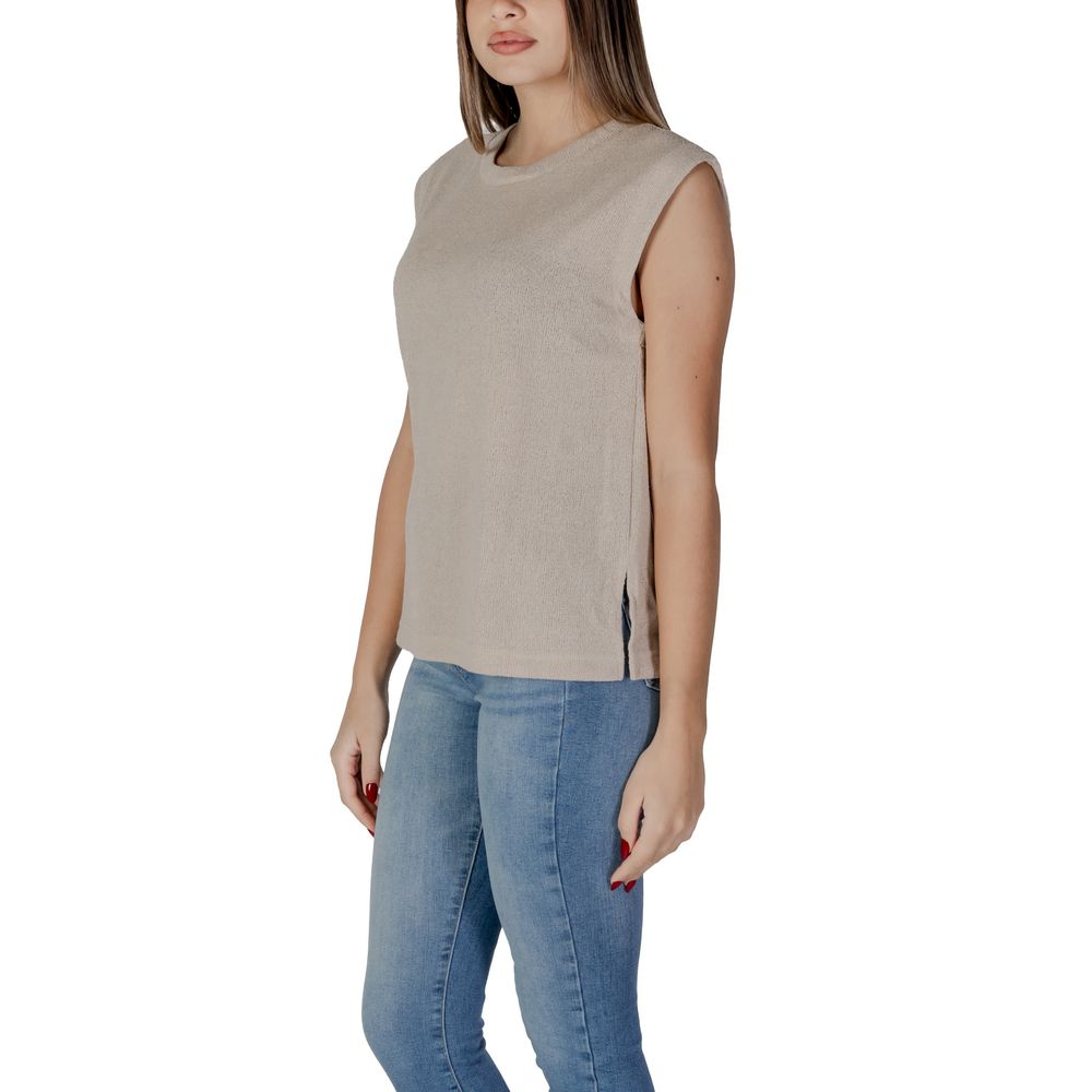 B.Young Beige Viscose Tank Top -   -  B.Young.