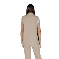 B.Young Beige Polyester Waistcoat -   -  B.Young.