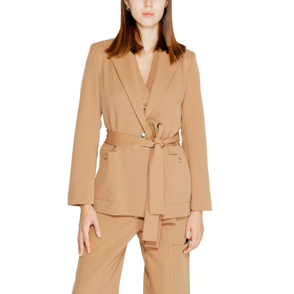 Rinascimento Beige Polyester Blazer -   -  Rinascimento.