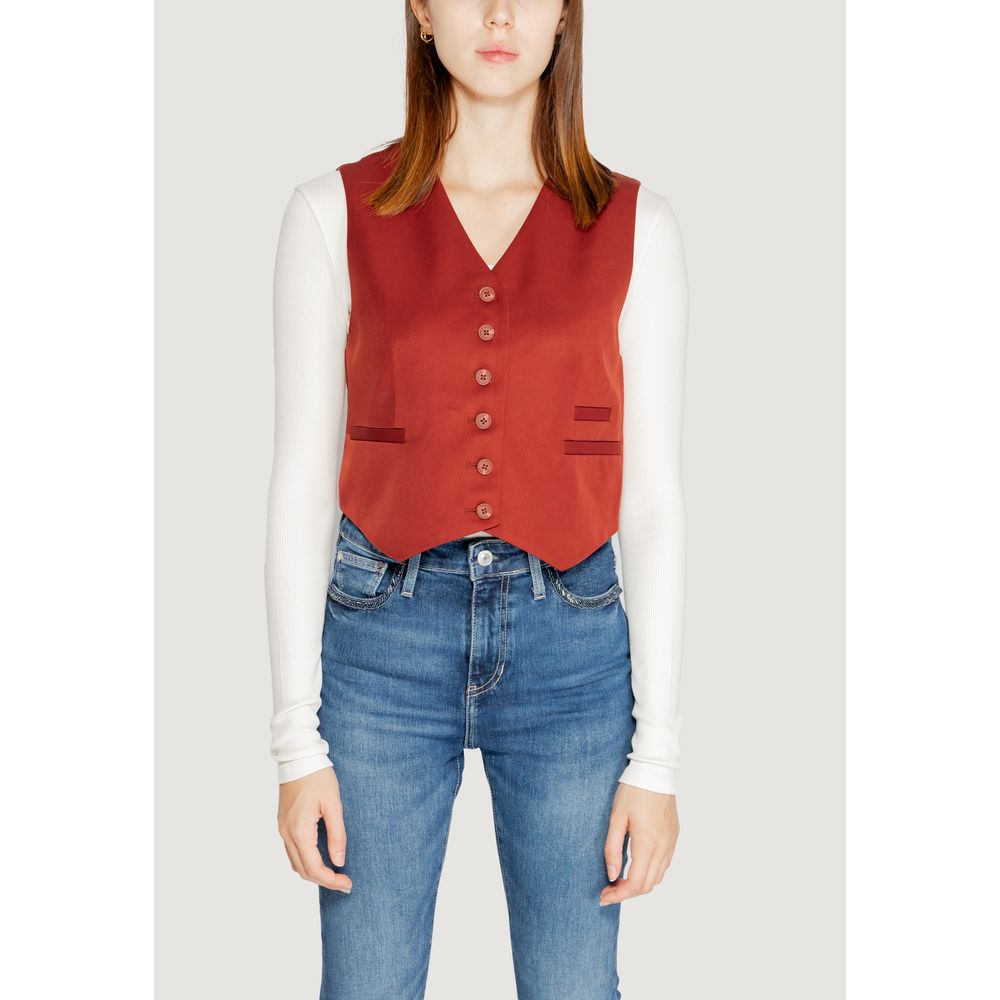 Vero Moda Red Polyester Waistcoat -   -  Vero Moda.