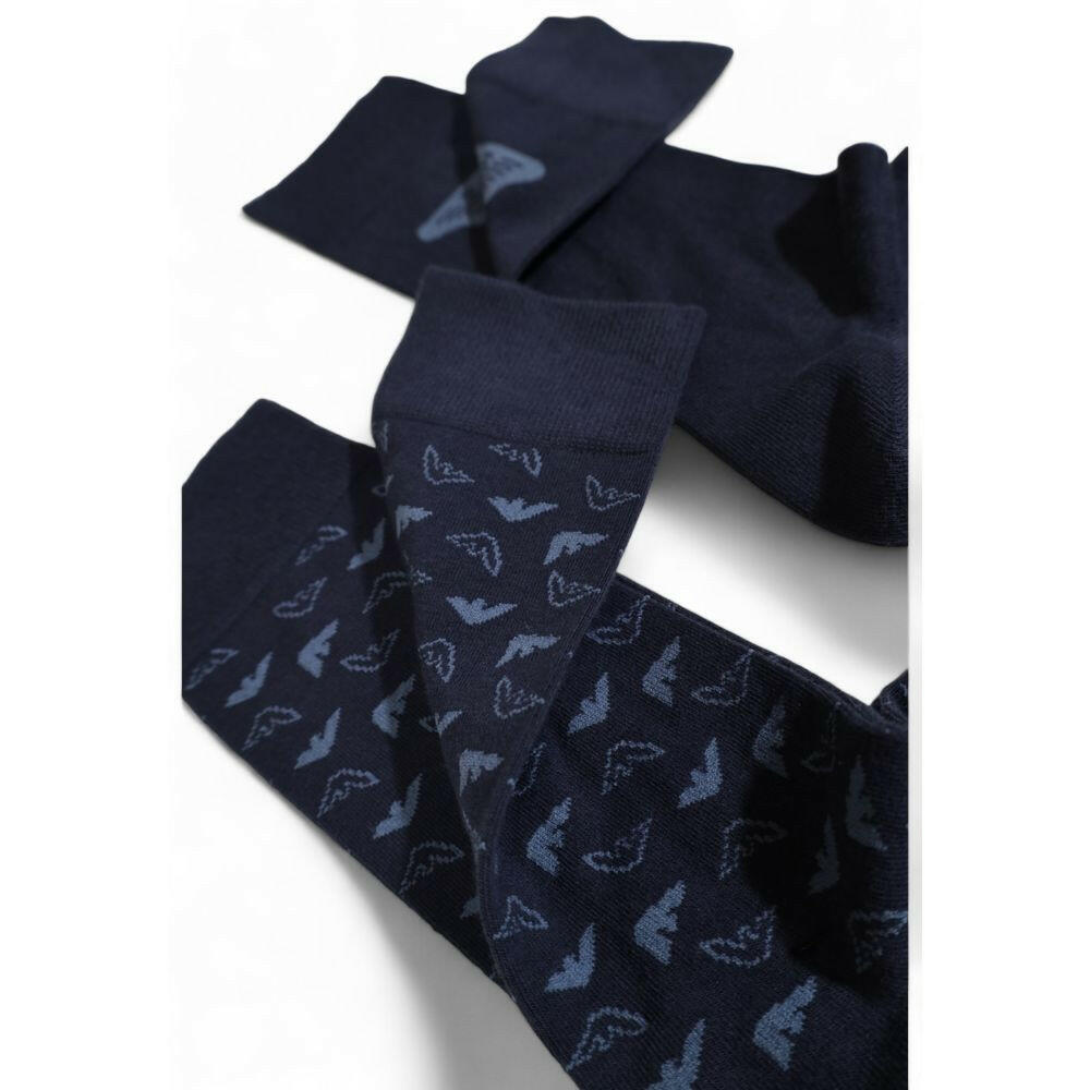 Emporio Armani Underwear Blue Cotton Sock -  Men´s Socks -  Emporio Armani Underwear.