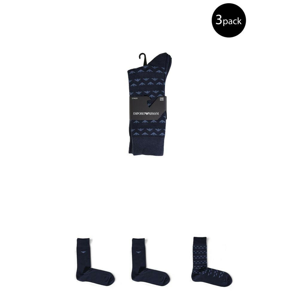 Emporio Armani Underwear Blue Cotton Sock -  Men´s Socks -  Emporio Armani Underwear.
