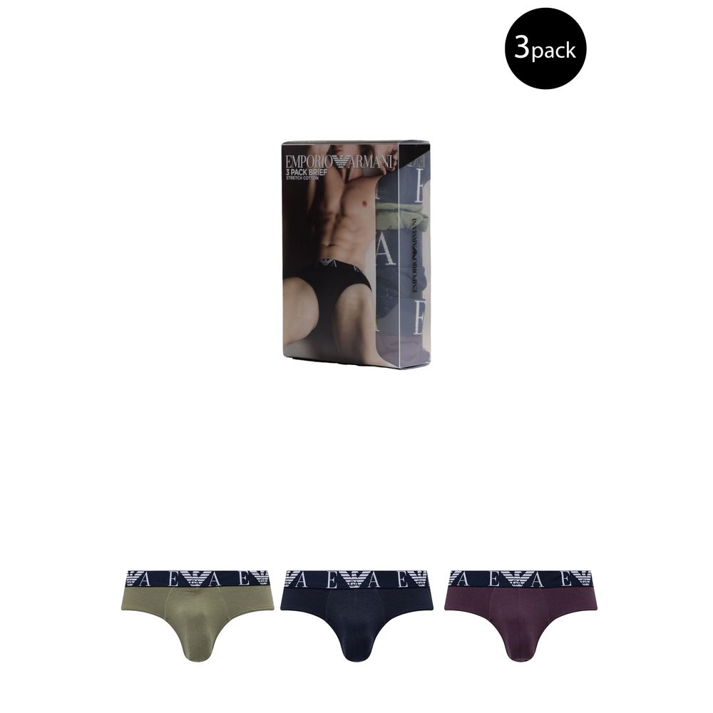 Emporio Armani Underwear Blue Cotton Underwear -   -  Emporio Armani Underwear.