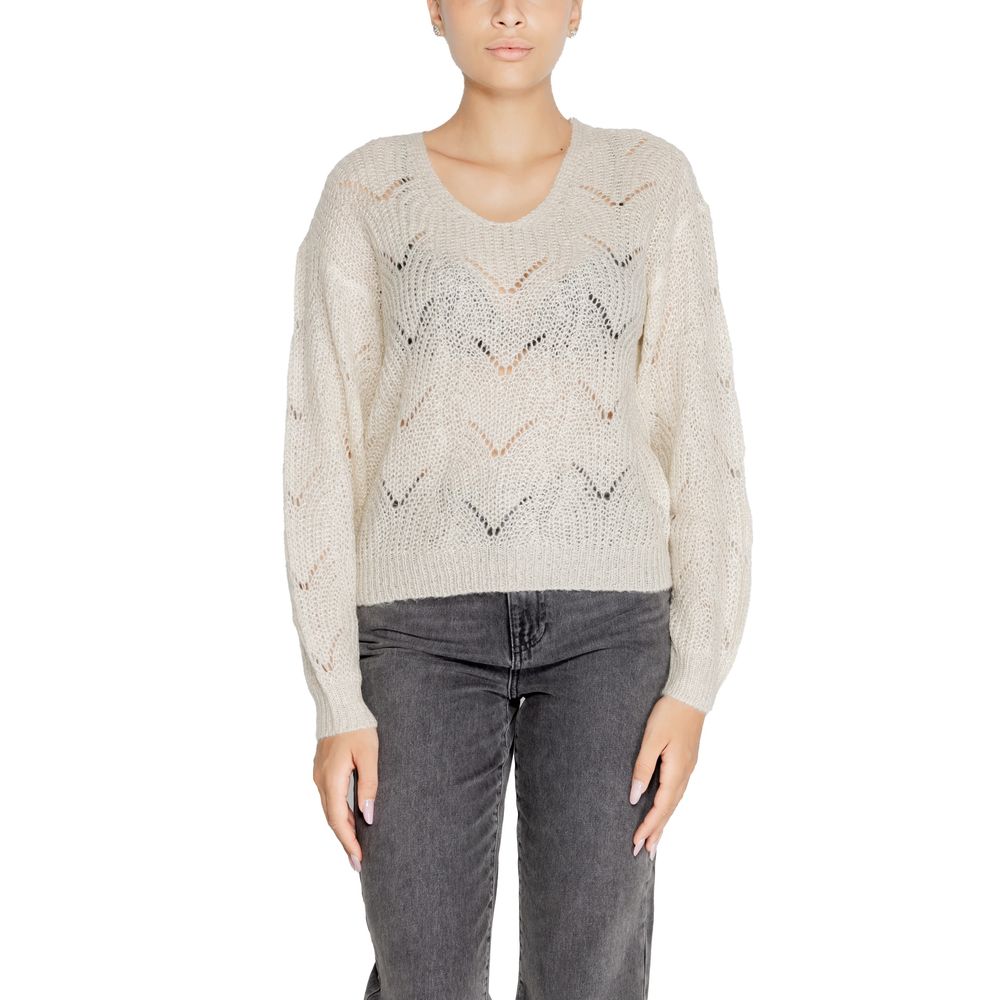 Jacqueline De Yong Cream Marabou Sweater -   -  Jacqueline De Yong.