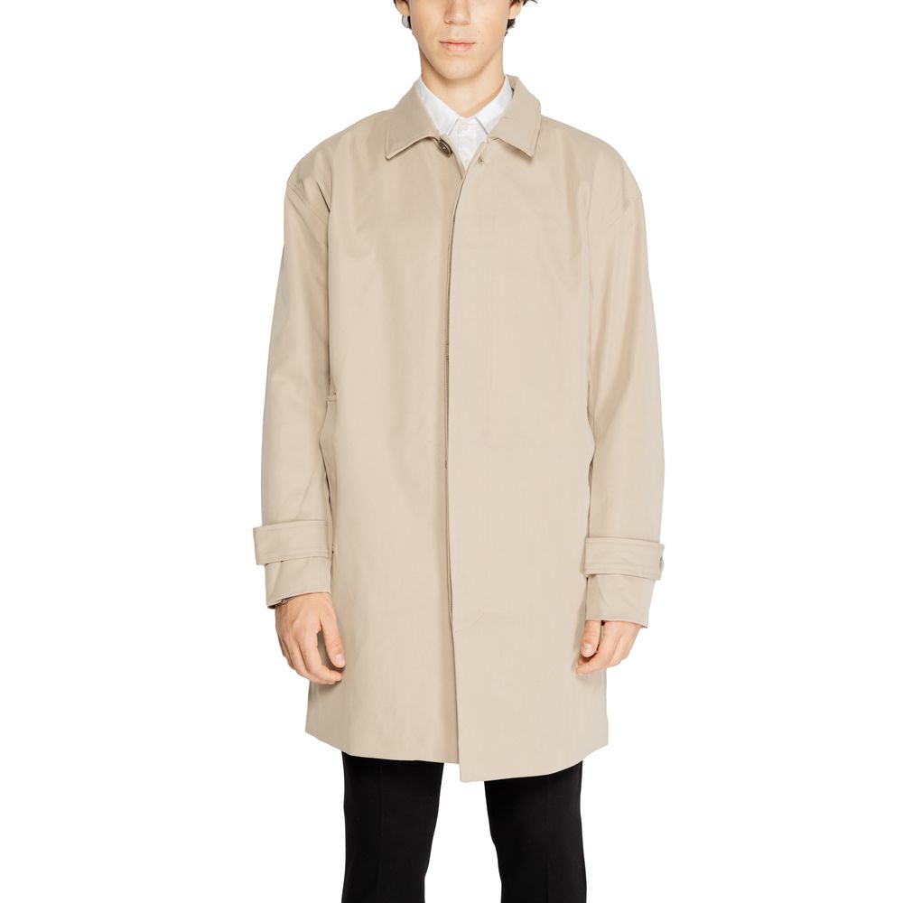 Only & Sons Beige Polyester Trench Coat -   -  Only & Sons.