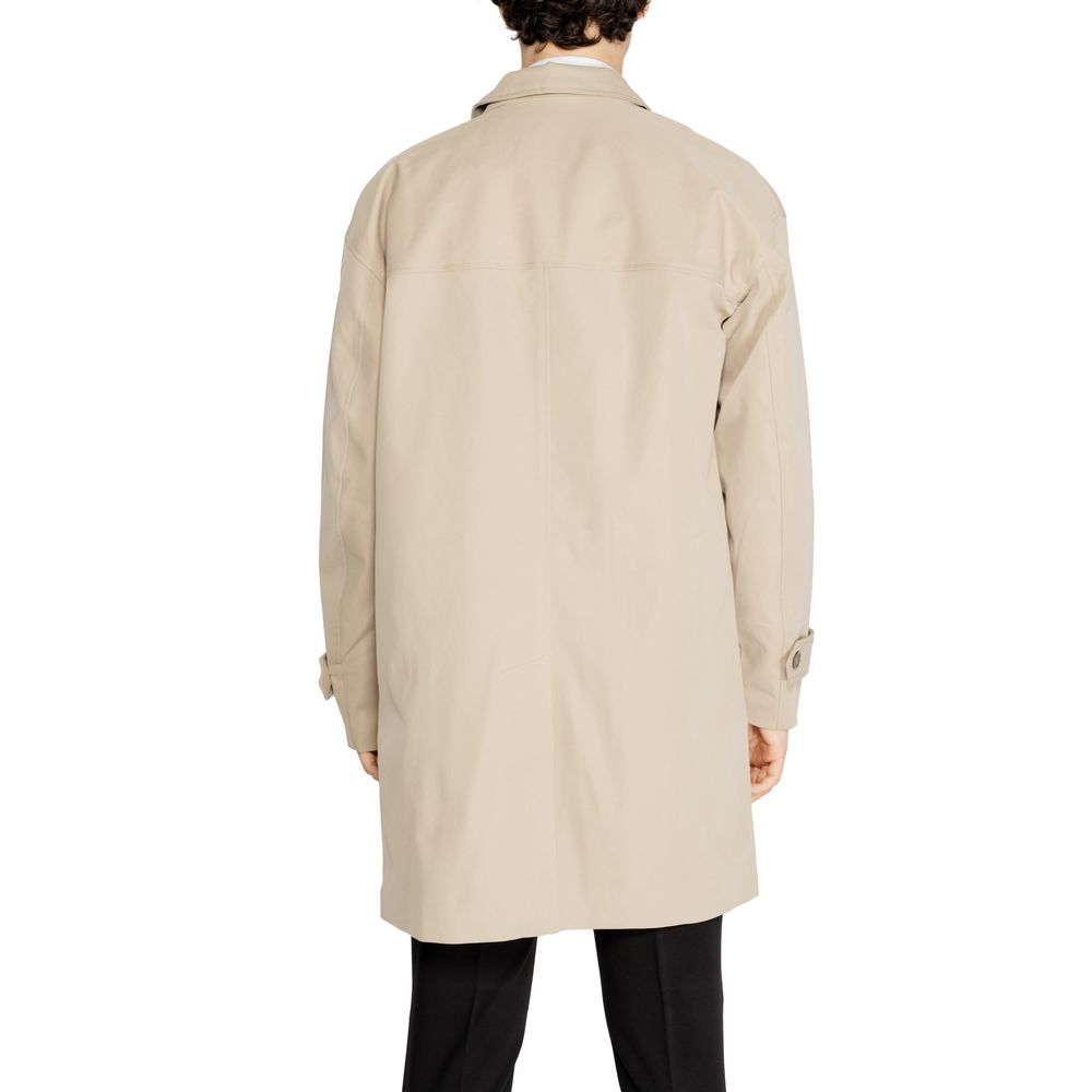Only & Sons Beige Polyester Trench Coat -   -  Only & Sons.
