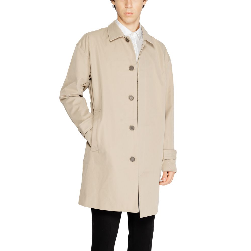 Only & Sons Beige Polyester Trench Coat -   -  Only & Sons.