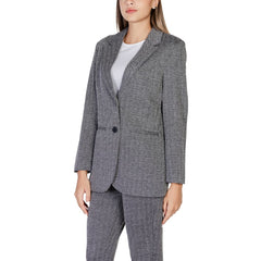 ICHI Black Polyester Blazer -   -  ICHI.