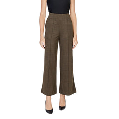ICHI Green Polyester Pant -   -  ICHI.