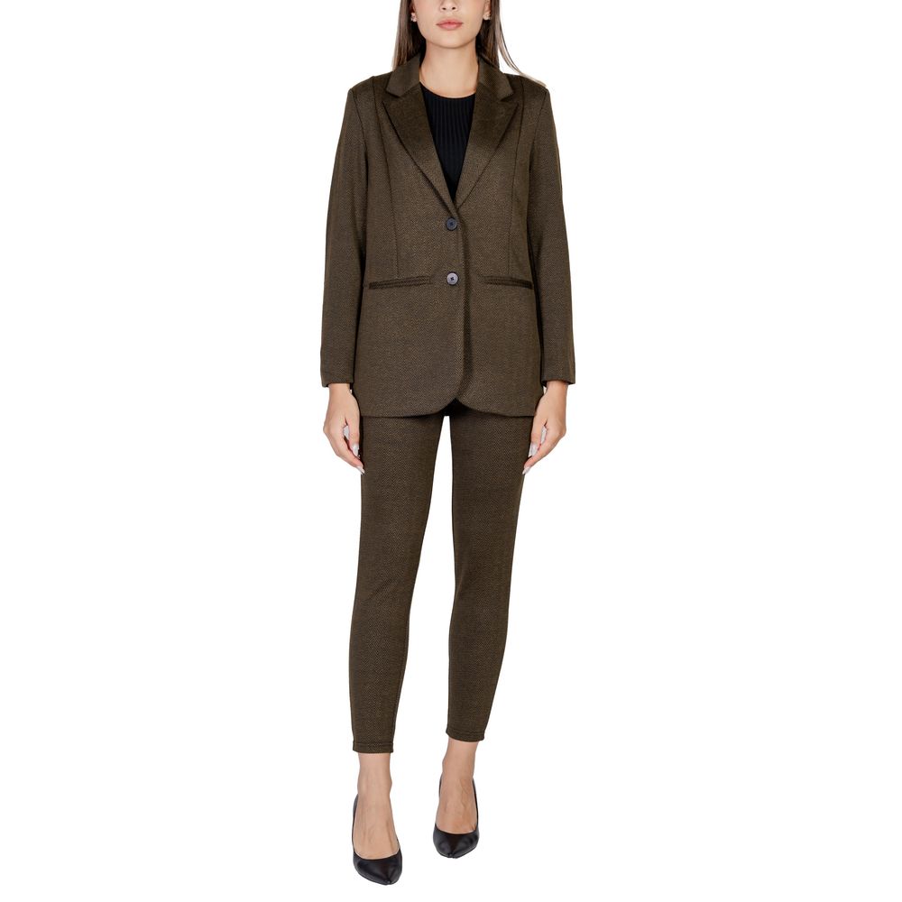 ICHI Green Polyester Blazer -   -  ICHI.
