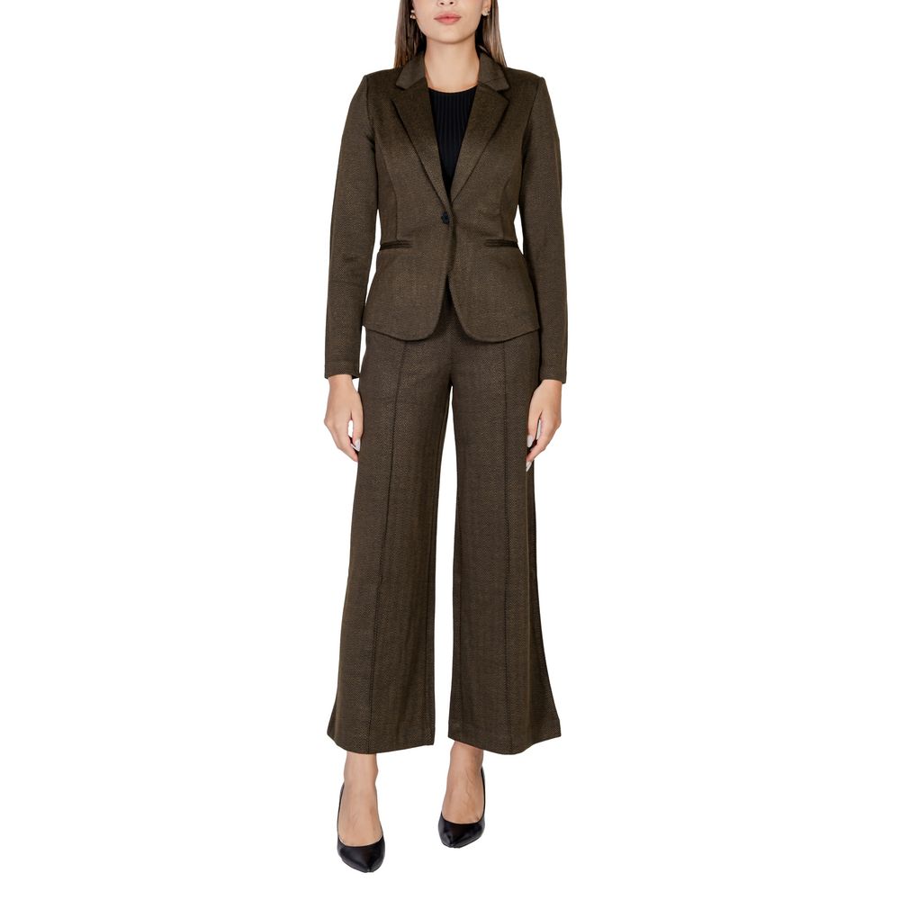 ICHI Green Polyester Blazer -   -  ICHI.