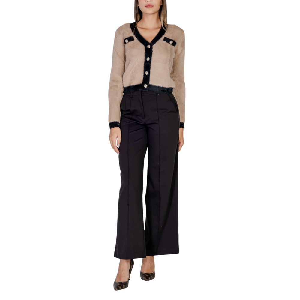 ICHI Black Polyester Pant -   -  ICHI.