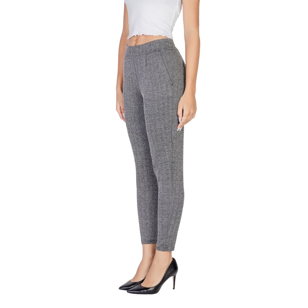 ICHI Black Polyester Skinny Pant -   -  ICHI.