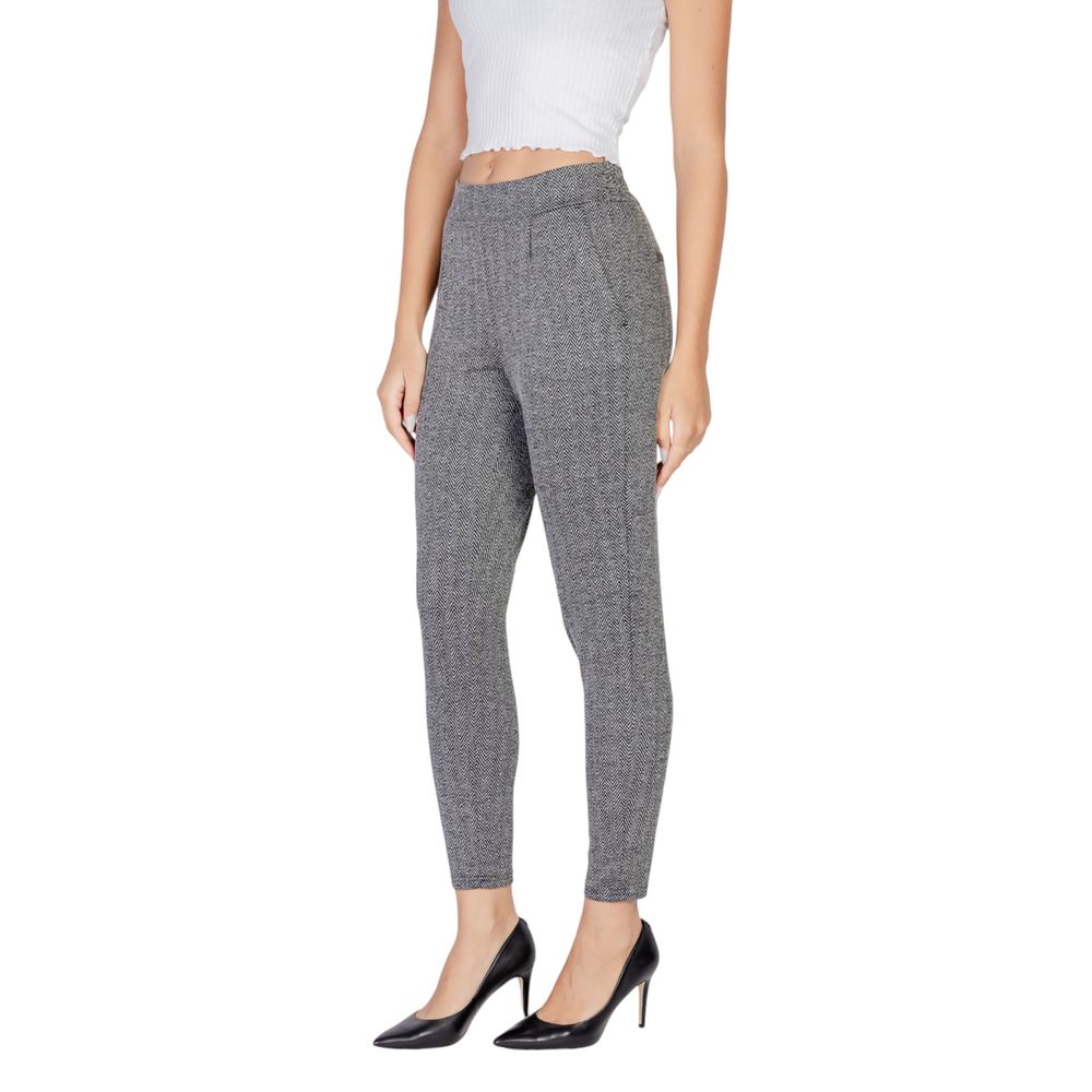 ICHI Black Polyester Skinny Pant -   -  ICHI.
