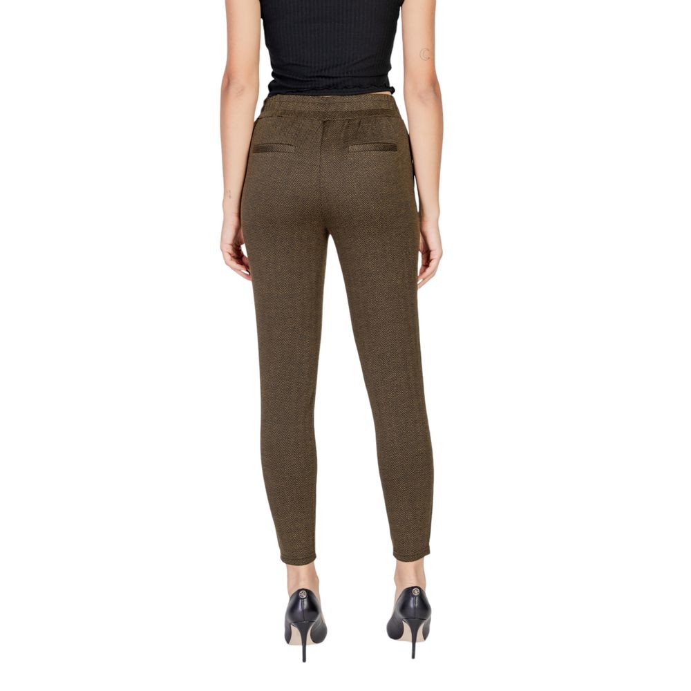ICHI Green Polyester Skinny Pant -   -  ICHI.