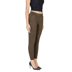 ICHI Green Polyester Skinny Pant -   -  ICHI.