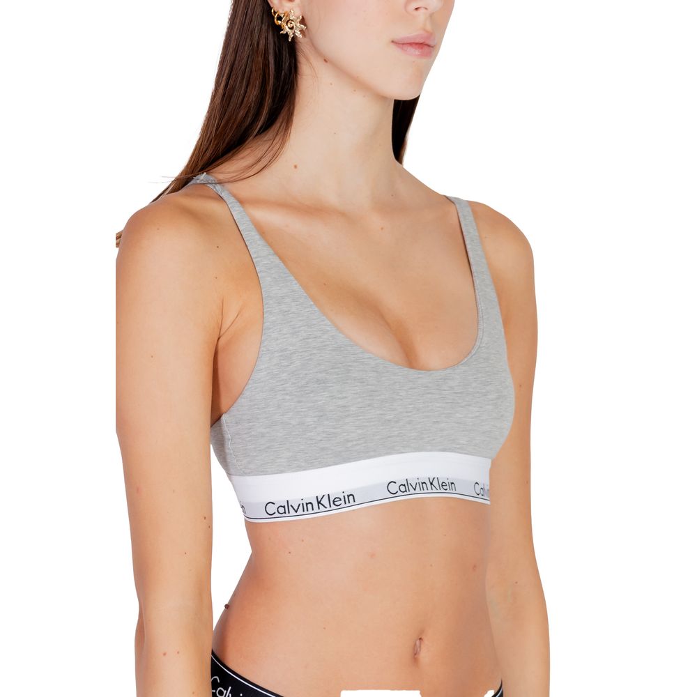 Calvin Klein Underwear Gray Cotton Bra -   -  Calvin Klein Underwear.
