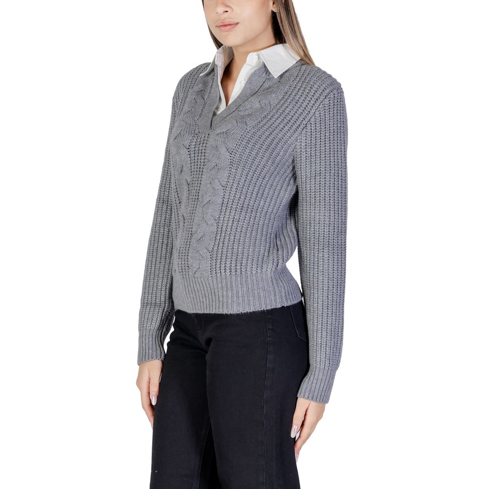 Morgan De Toi Gray Viscose Sweater -   -  Morgan De Toi.