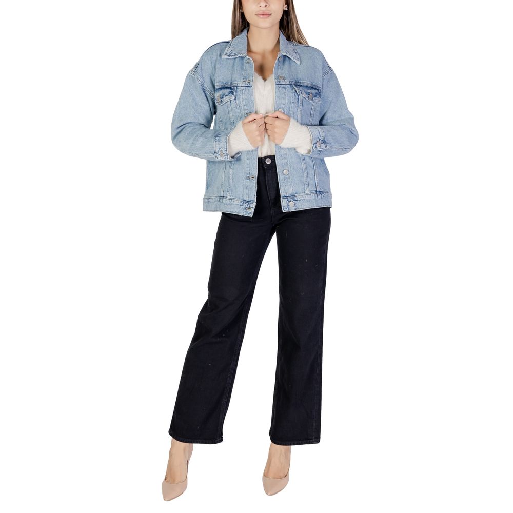 Vero Moda Light Blue Cotton Jackets & Coat -   -  Vero Moda.