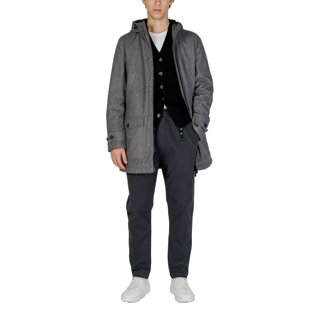 Hamaki-Ho Gray Polyester Coat -   -  Hamaki-Ho.