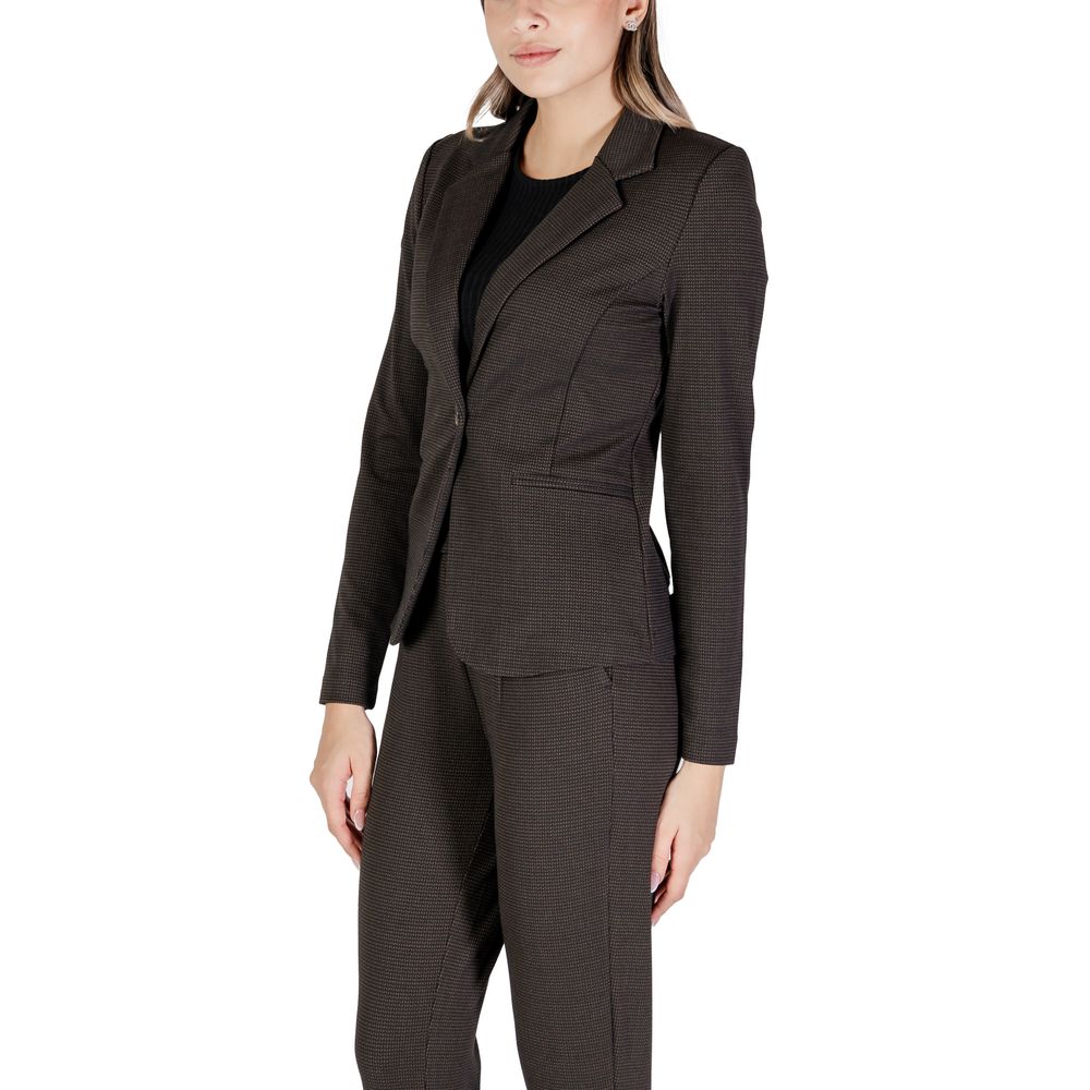 ICHI Brown Polyester Blazer -   -  ICHI.