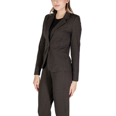 ICHI Brown Polyester Blazer -   -  ICHI.
