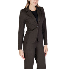 ICHI Brown Polyester Blazer -   -  ICHI.