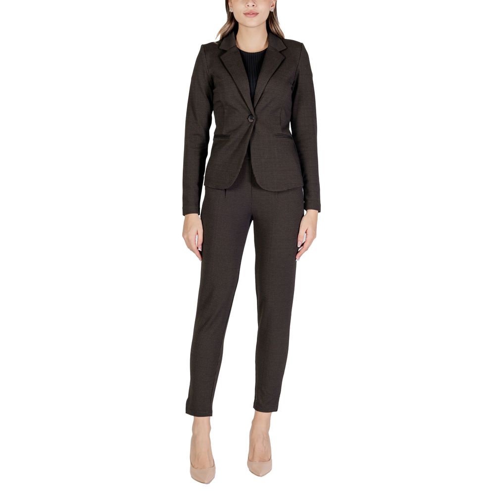 ICHI Brown Polyester Blazer -   -  ICHI.
