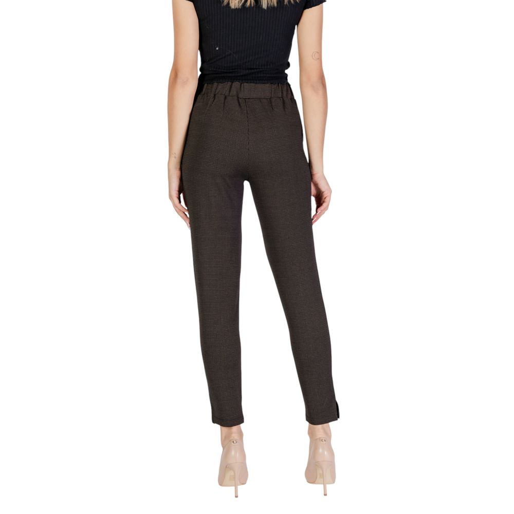 ICHI Brown Polyester Pant -   -  ICHI.
