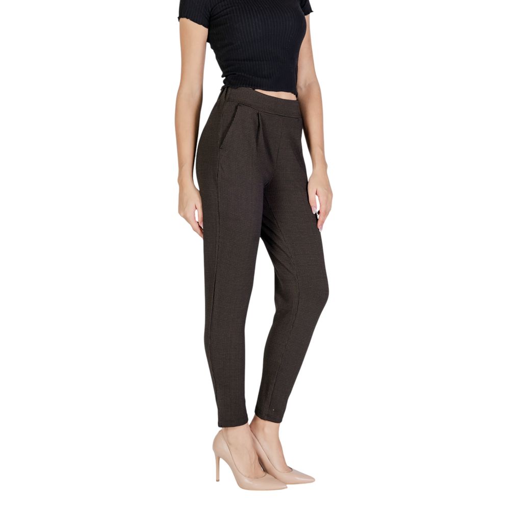ICHI Brown Polyester Pant -   -  ICHI.