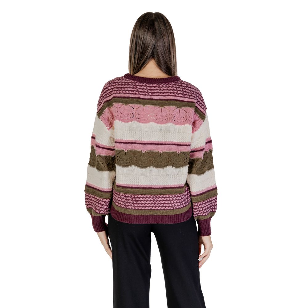 ICHI Multicolor Recycled Polyester Sweater -   -  ICHI.