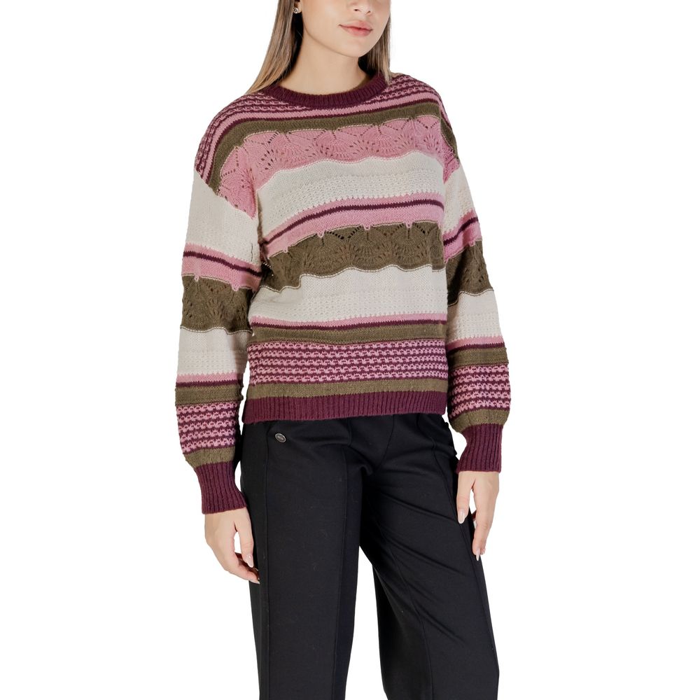 ICHI Multicolor Recycled Polyester Sweater -   -  ICHI.