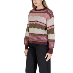 ICHI Multicolor Recycled Polyester Sweater -   -  ICHI.