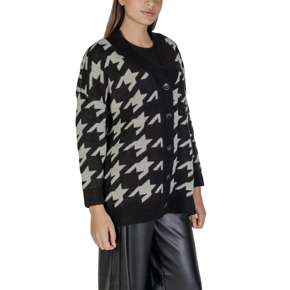 Vero Moda Black And White Marabou Cardigan -   -  Vero Moda.