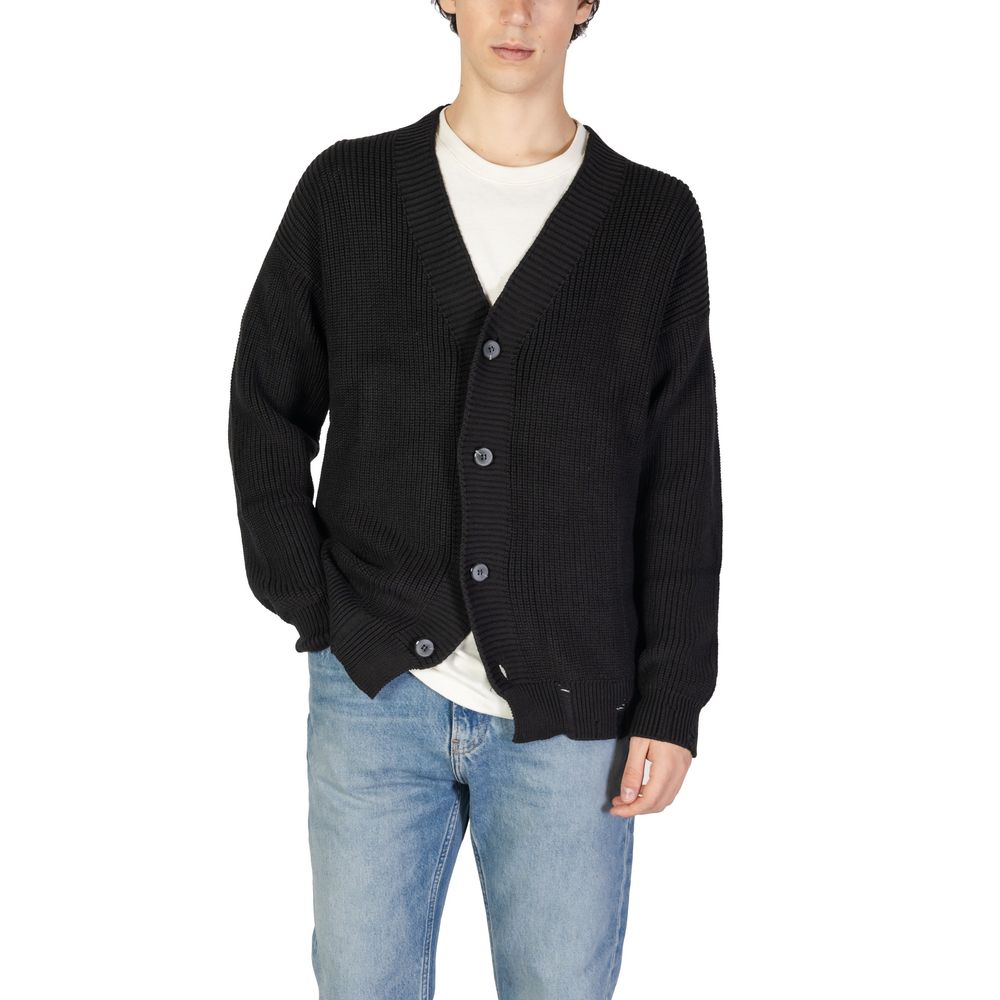 Underclub Black Cotton Cardigan -   -  Underclub.