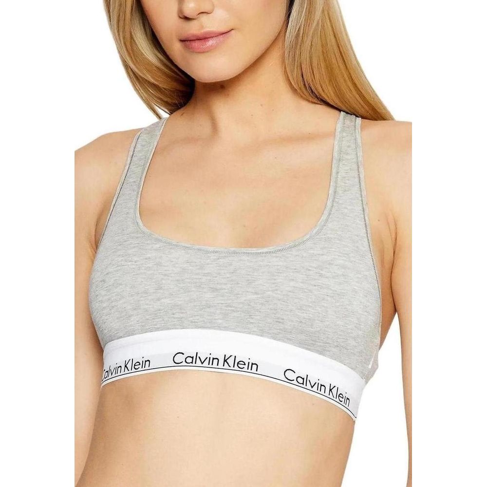 Calvin Klein Underwear Gray Cotton Bra -   -  Calvin Klein Underwear.